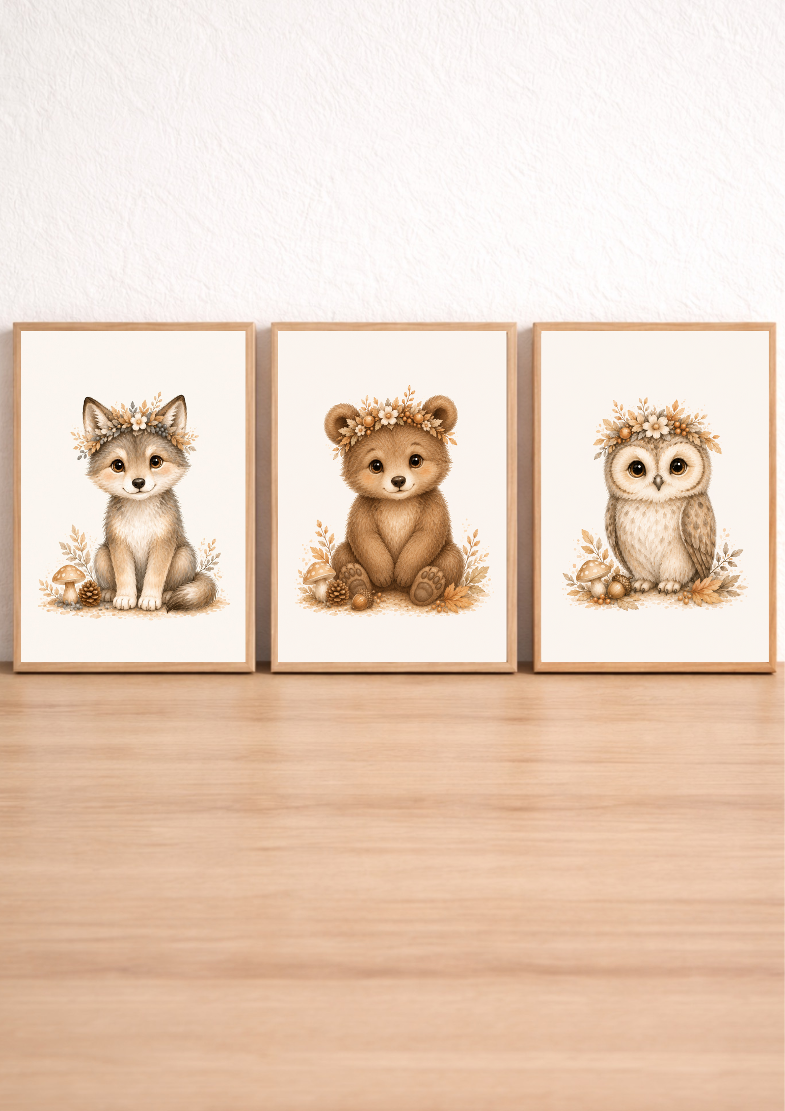 Affiches Animaux de la Forêt – Collection Couronnes d’Automne