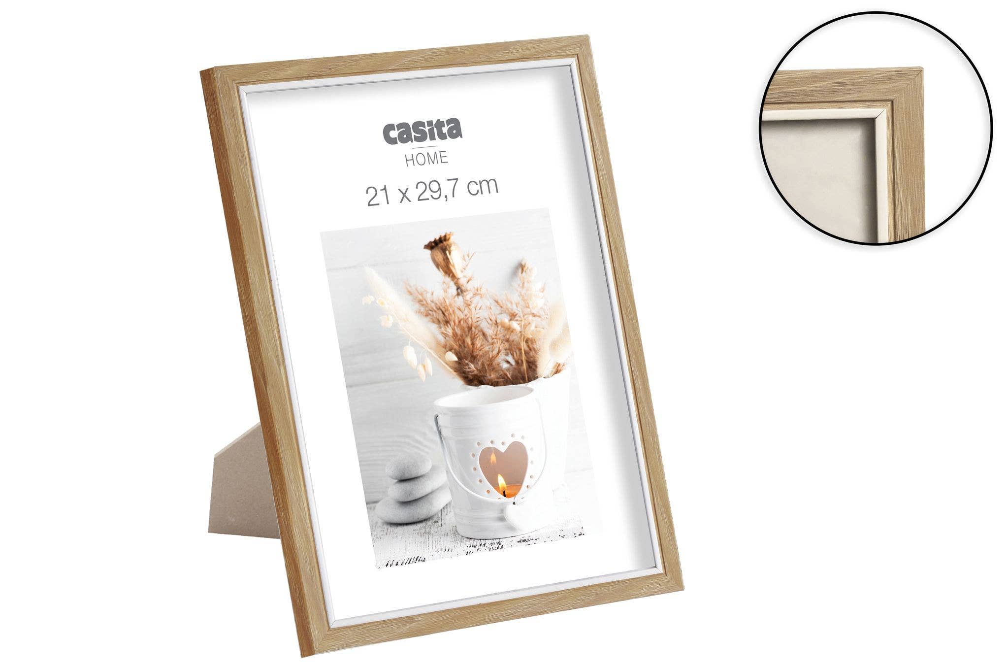 Cadre A4 21 x 29,7 cm MDF Double Encadré Blanc