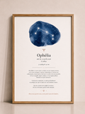 Affiche naissance personnalisée bébé – Cadeau de naissance unique - Zodiaque