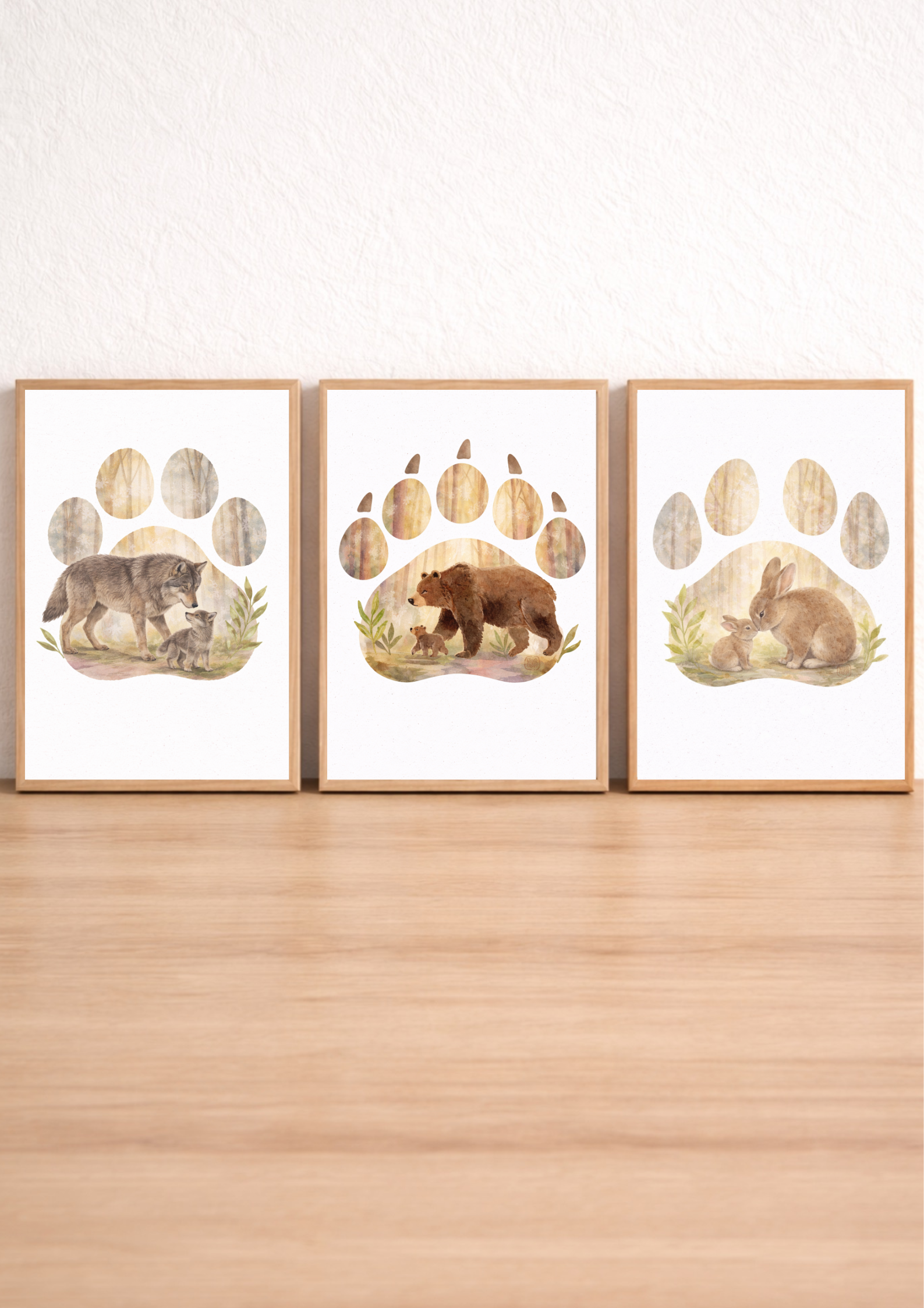 Affiches animaux forêt pour chambre bébé – Esprit de la forêt