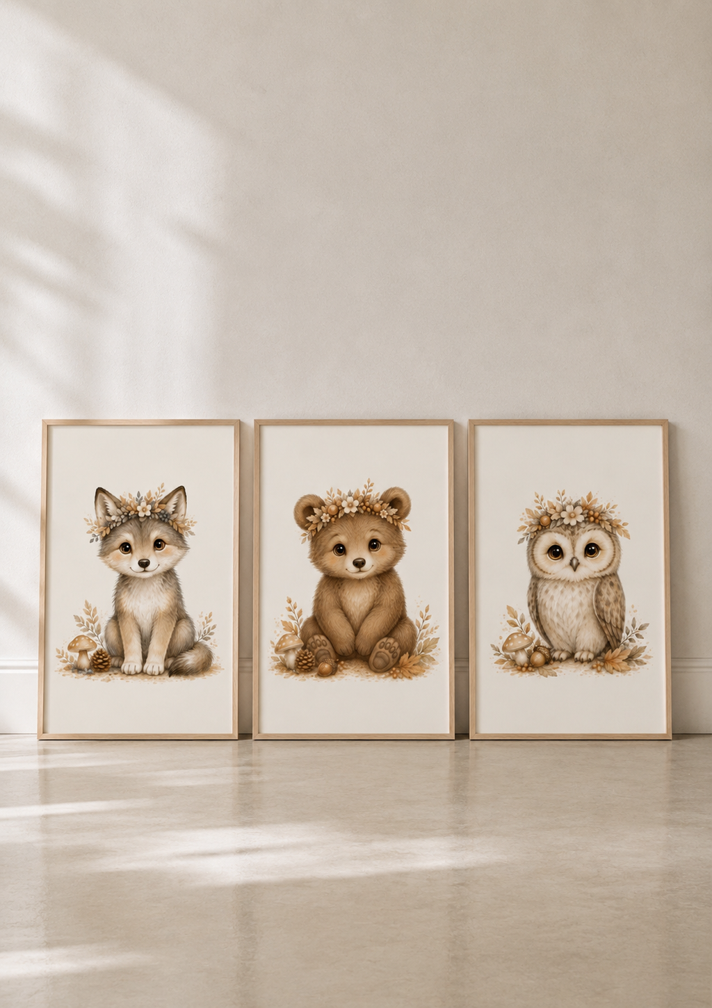 Affiches Animaux de la Forêt – Collection Couronnes d’Automne