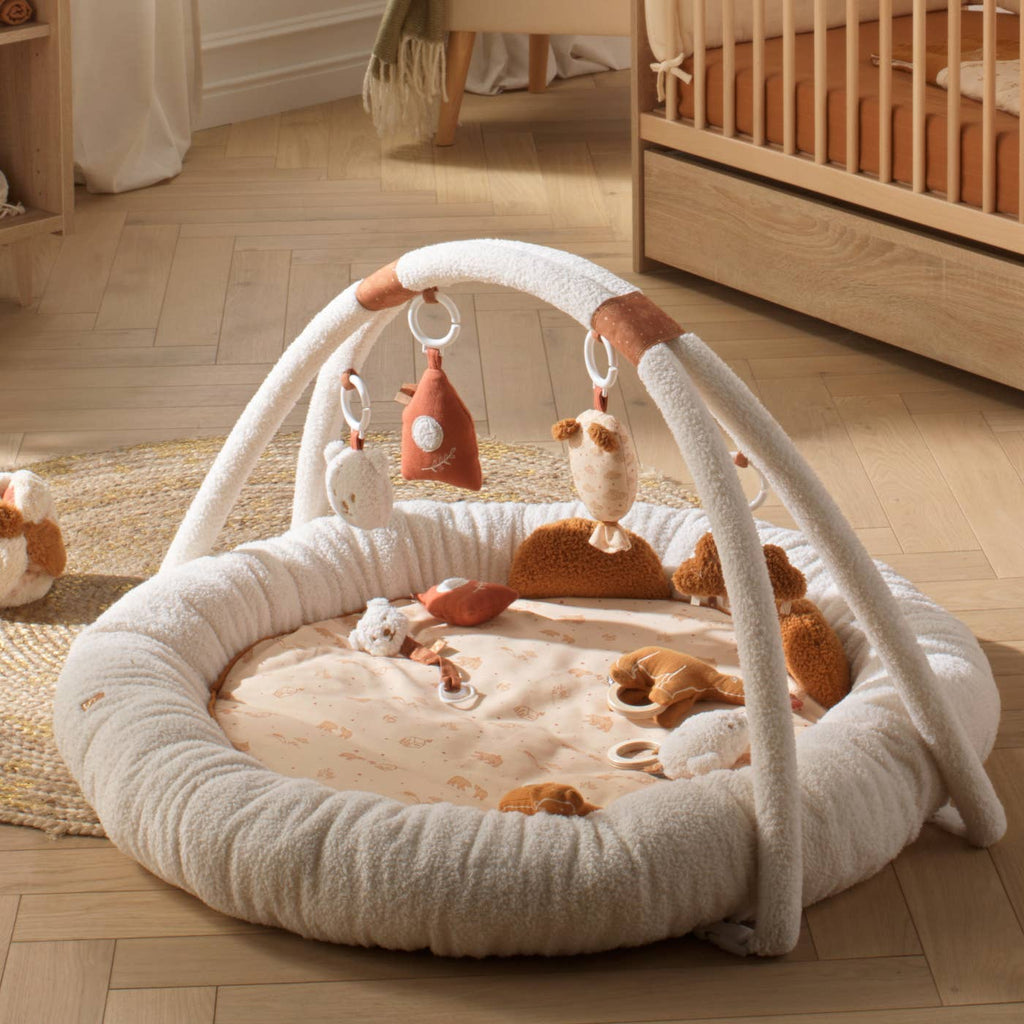 Tapis d'éveil ours en bouclette beige - ORSINO