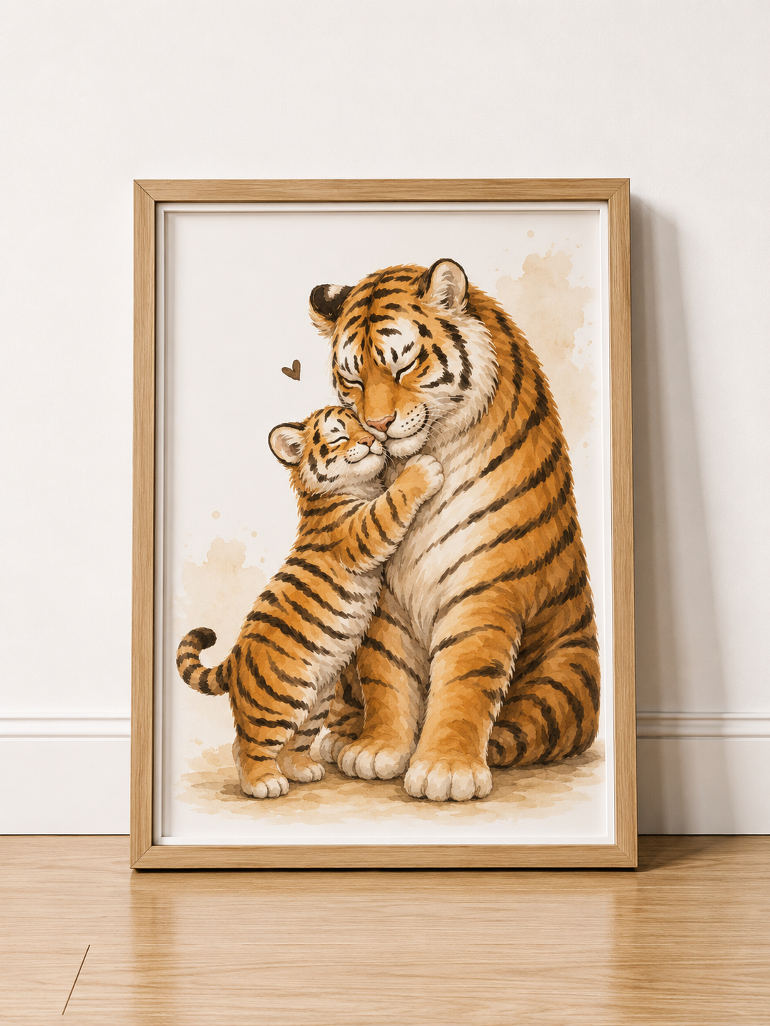 Lot de 3 affiches animaux bébé – Éléphant, Tigre & Panda | Décoration chambre bébé
