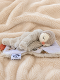 Doudou pingouin bébé en coton – Peluche artisanale pour nouveau-né