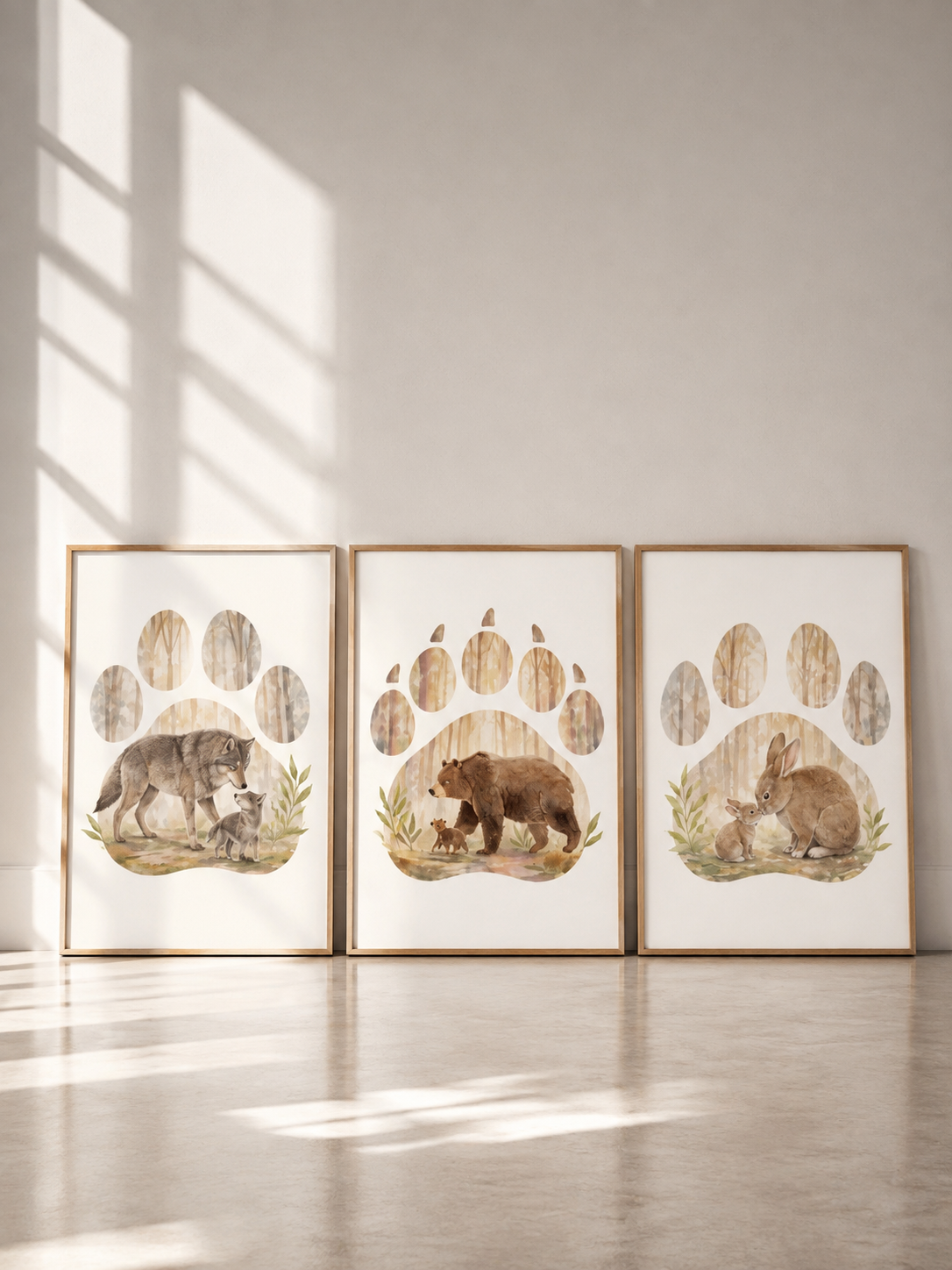 Affiches animaux forêt pour chambre bébé – Esprit de la forêt