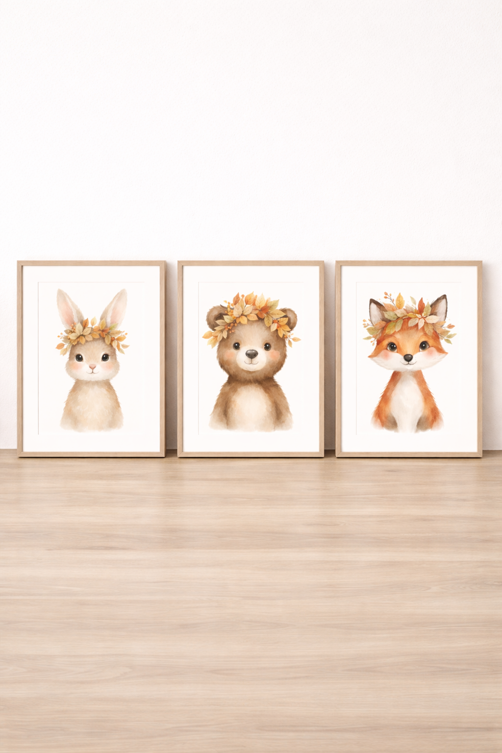 Décoration chambre bébé nature – affiches animaux fleuris
