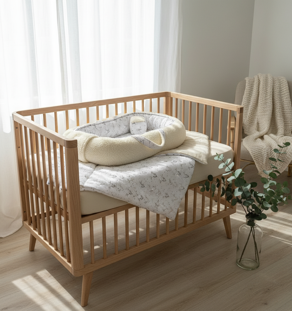 Nid pour bébé fait main – Coton moelleux | Transat pour nouveau-né pour berceau