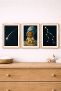 3 Affiches enfant – Ours astronaute
