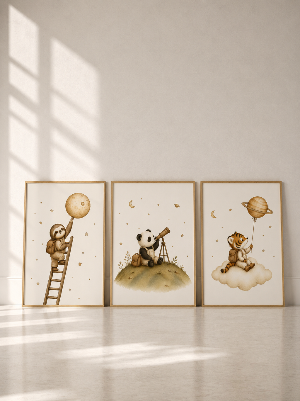 Collection Jungle des étoiles – Affiches chambre bébé jungle et espace