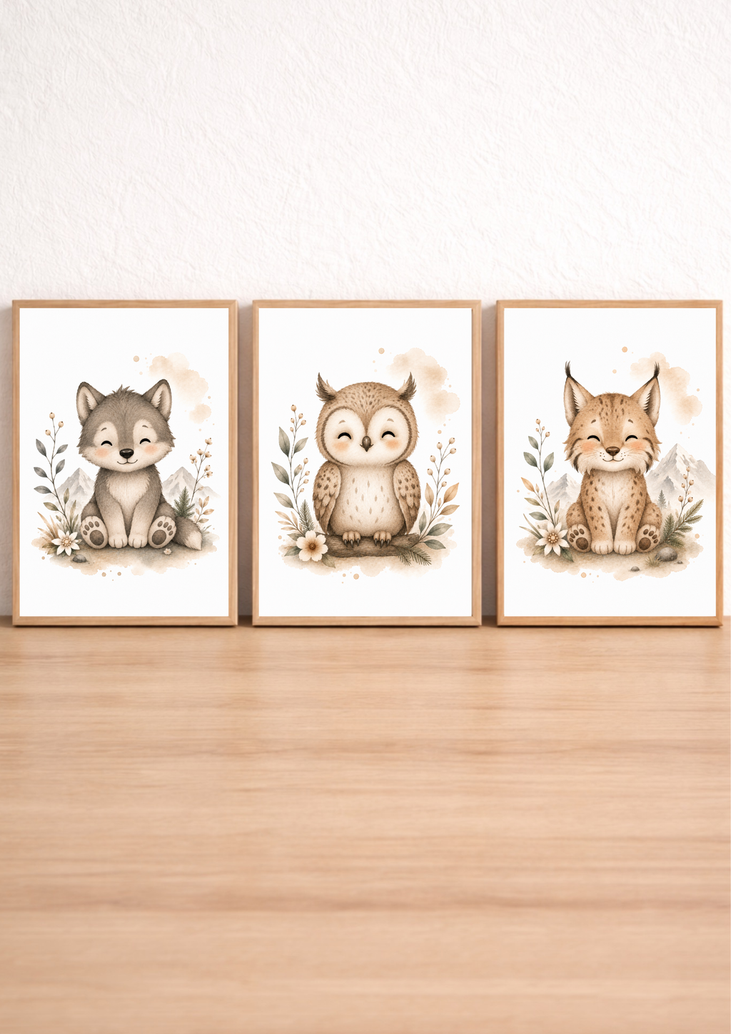 Tendresse des Montagnes – Affiches chambre bébé animaux de montagne