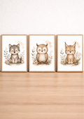 Tendresse des Montagnes – Affiches chambre bébé animaux de montagne