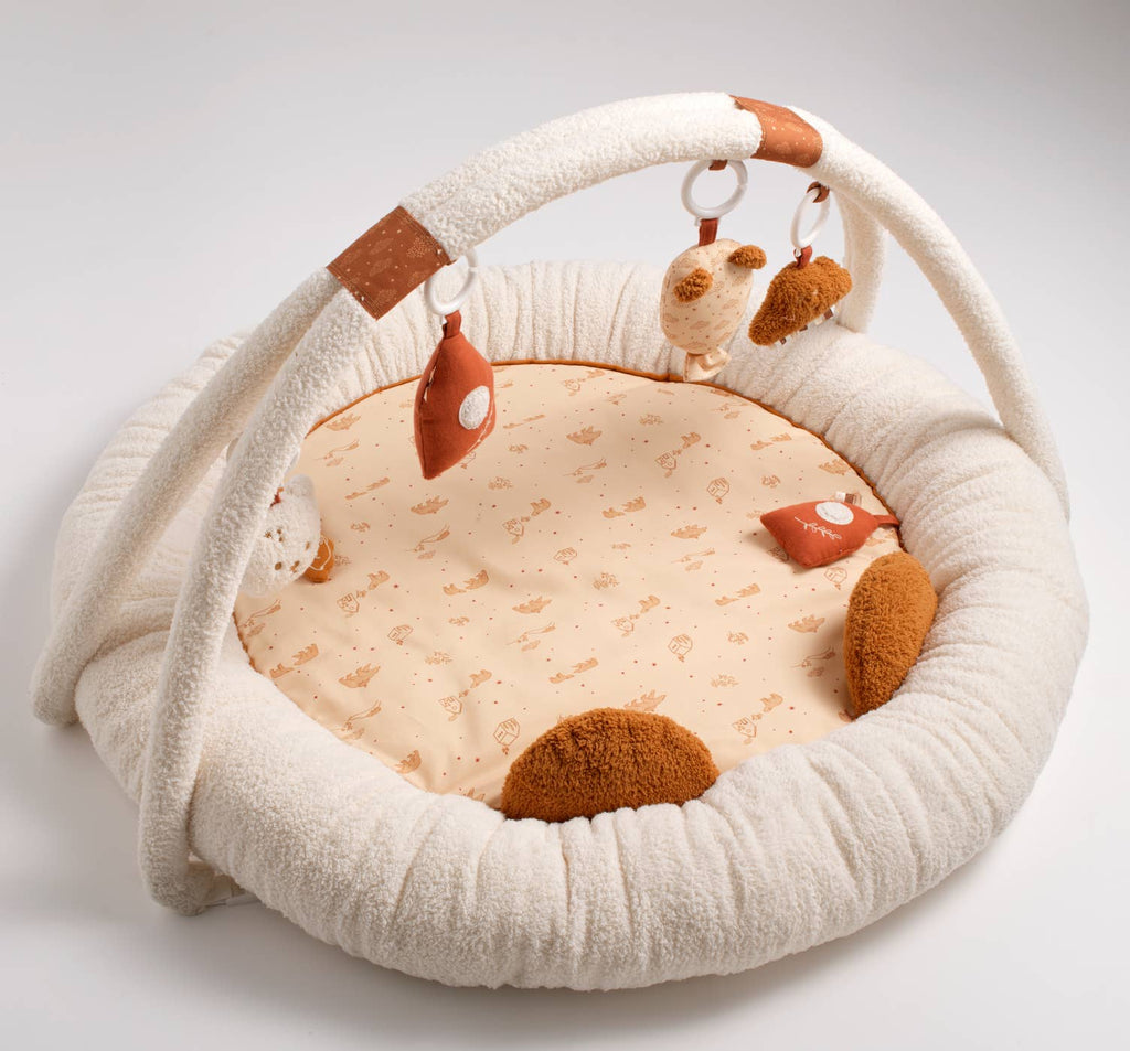 Tapis d'éveil ours en bouclette beige - ORSINO