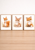 Affiches animaux forêt pour chambre bébé