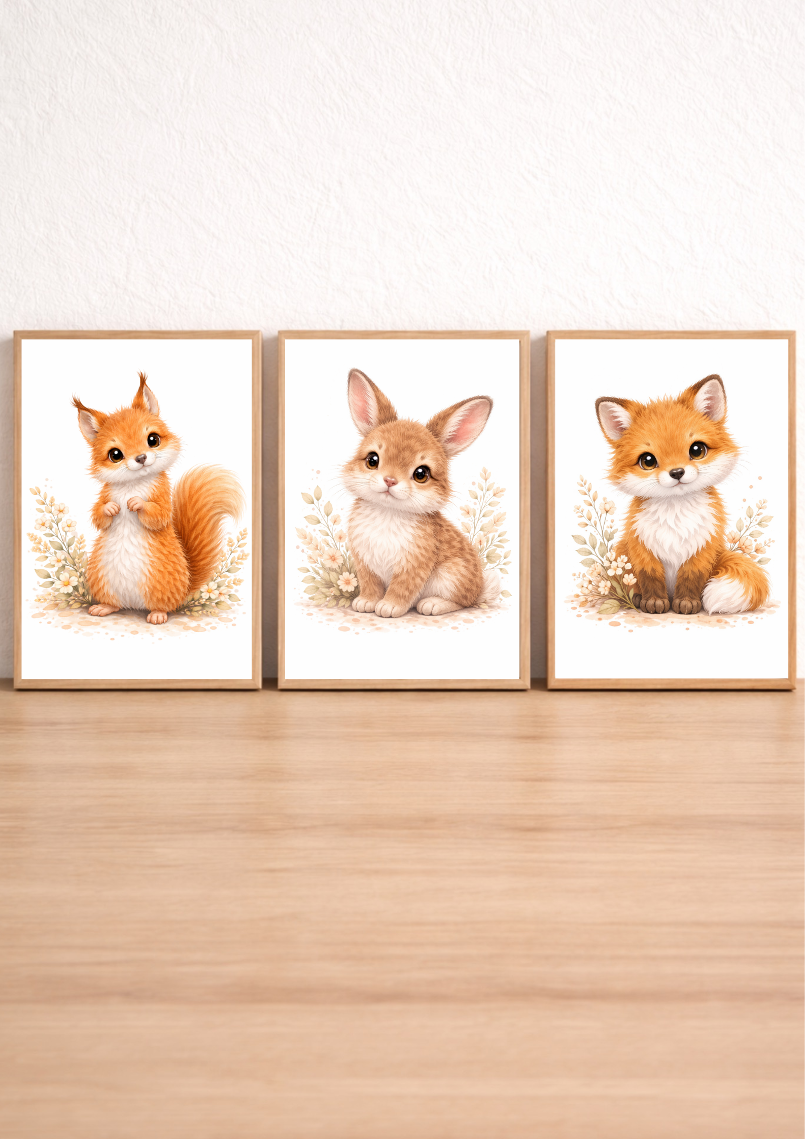 Affiches animaux forêt pour chambre bébé