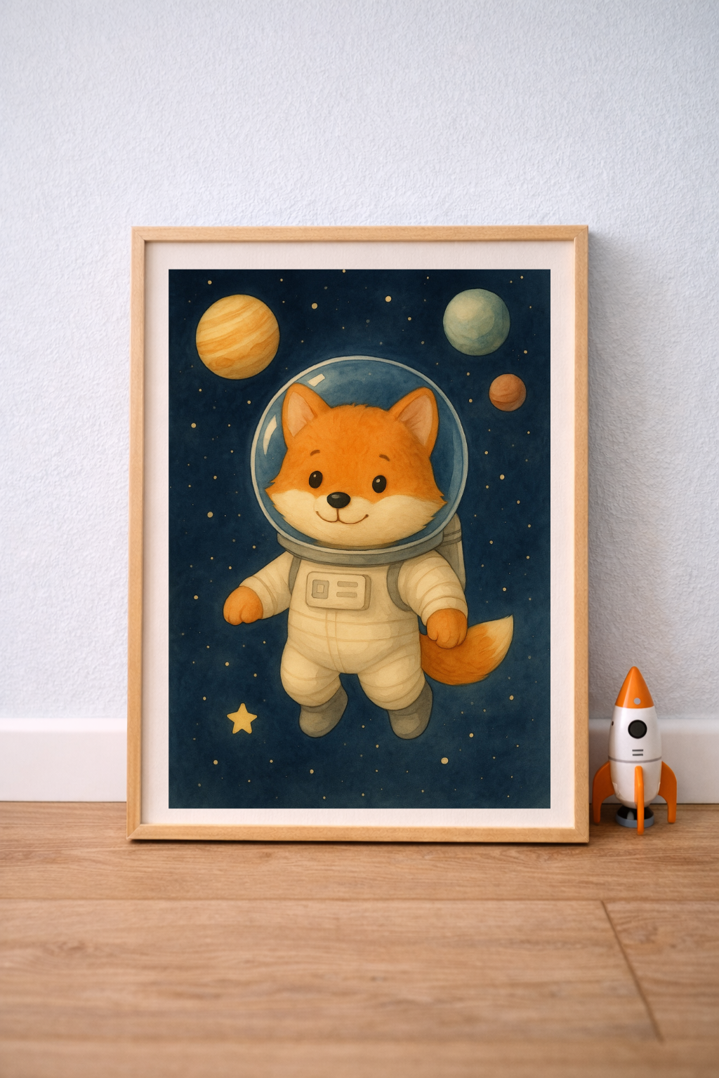 Affiches enfant – Renard astronaute