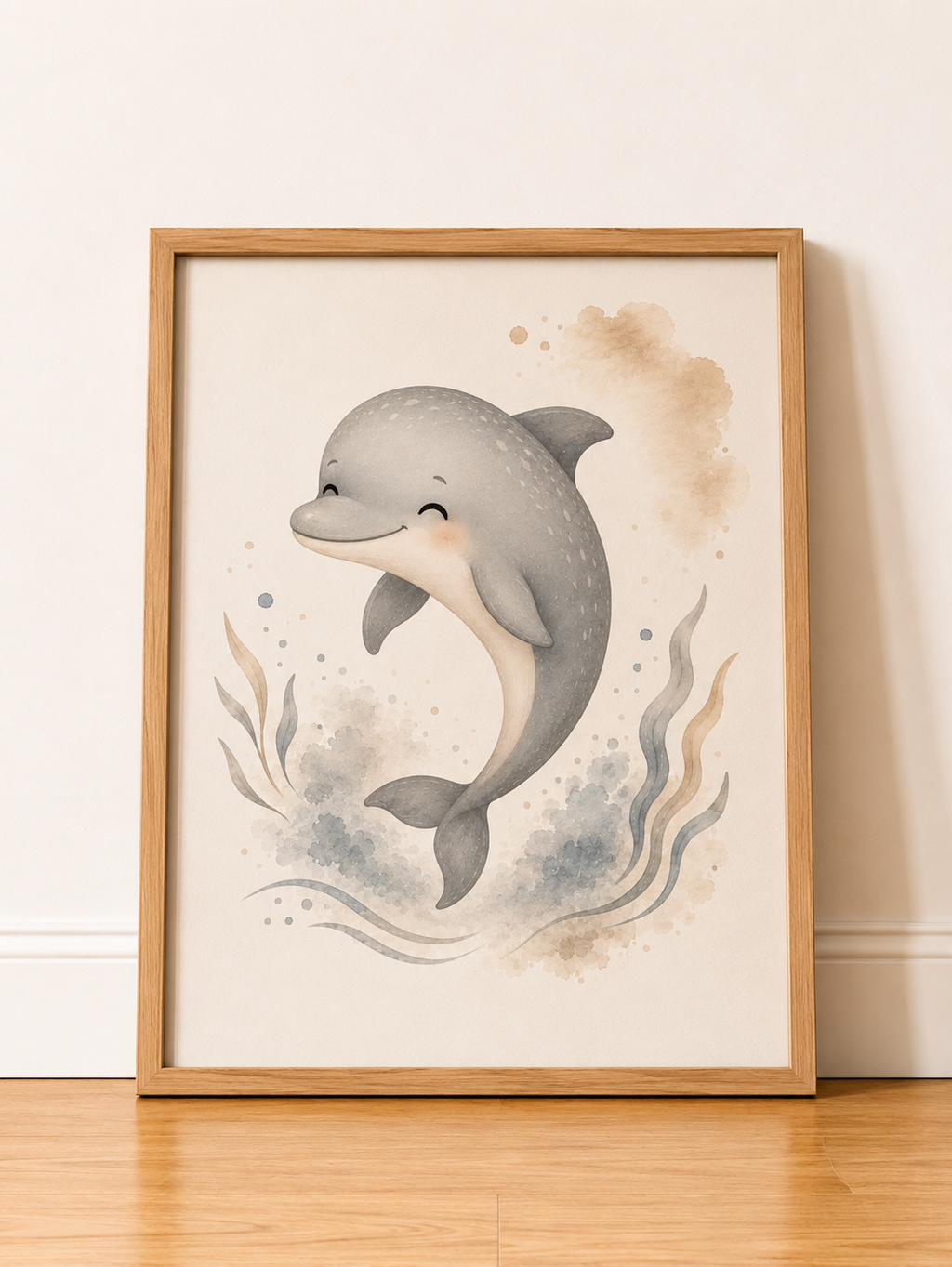 Affiches Bébé Océan – Baleine, Tortue et Dauphin | Caresse de l’Océan