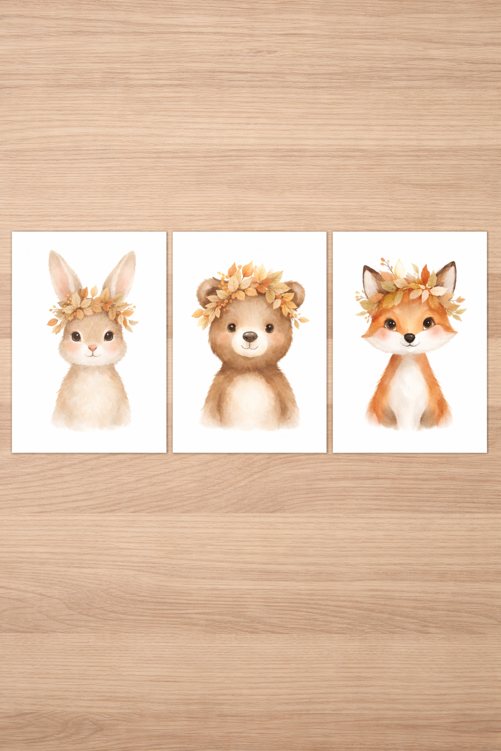 Décoration chambre bébé nature – affiches animaux fleuris