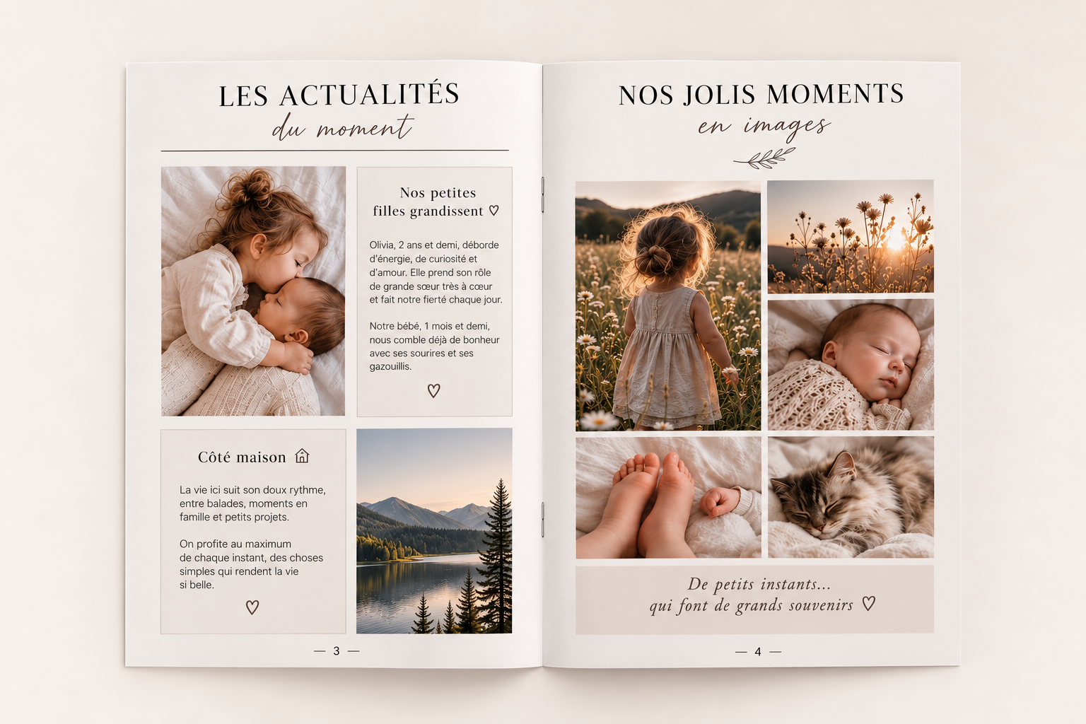 La Gazette de Notre Famille – Livret Souvenir Familial Personnalisé - 8 pages