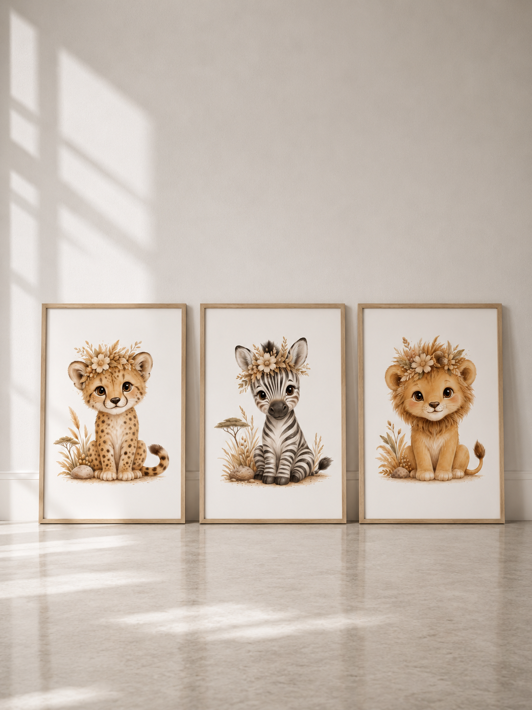 Affiches bébé animaux savane – Fleurs de Savane