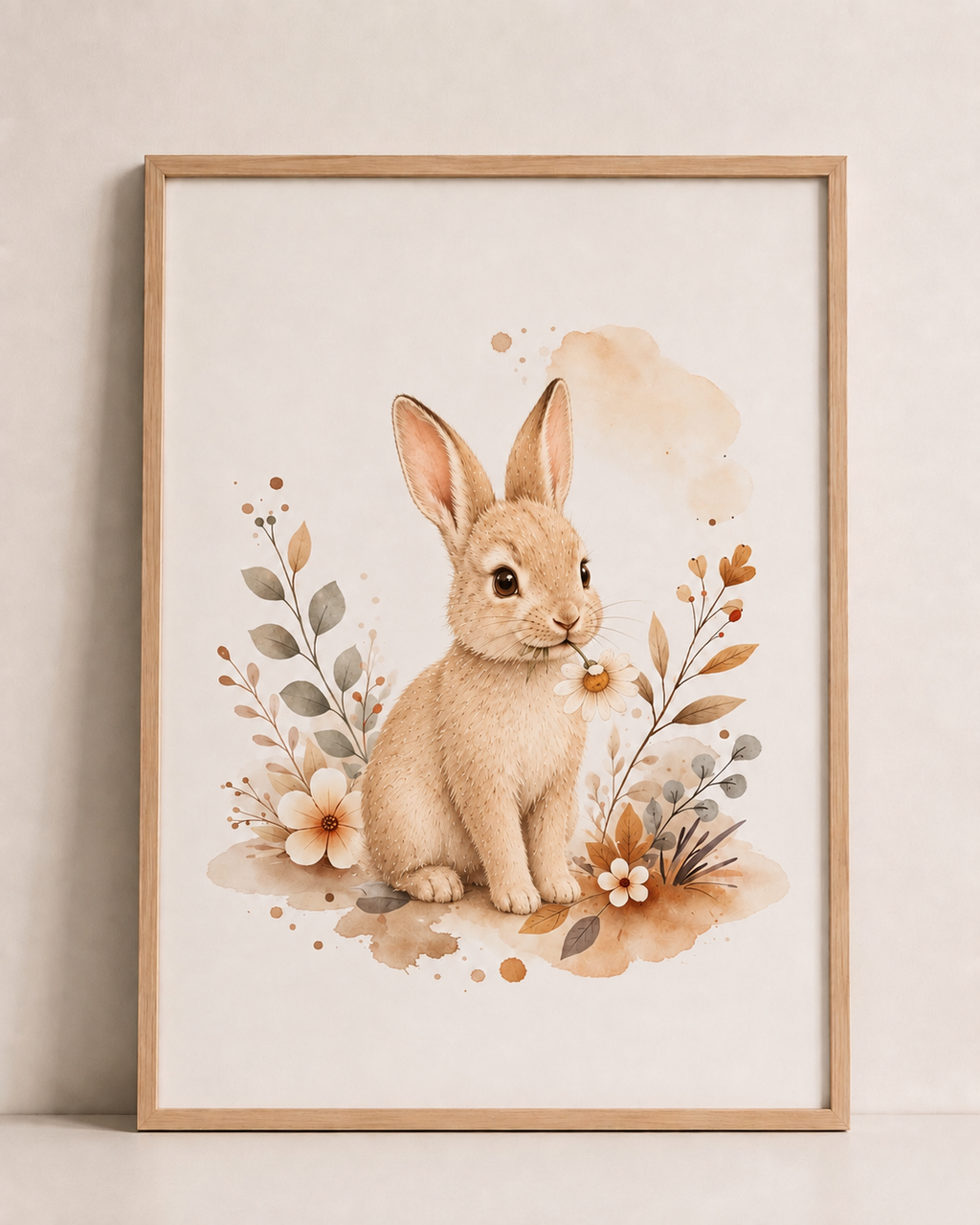 Trio d’affiches chambre bébé animaux de la forêt – Au Cœur de la Prairie | Faon, Lapin & Renardeau