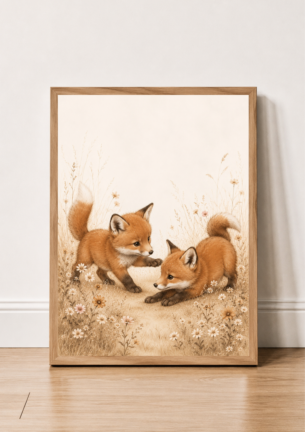 Premiers Bourgeons – Trio d’Affiches Chambre Bébé | Lapin, Renardeaux & Faon