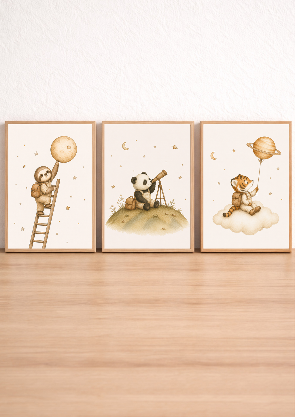 Collection Jungle des étoiles – Affiches chambre bébé jungle et espace