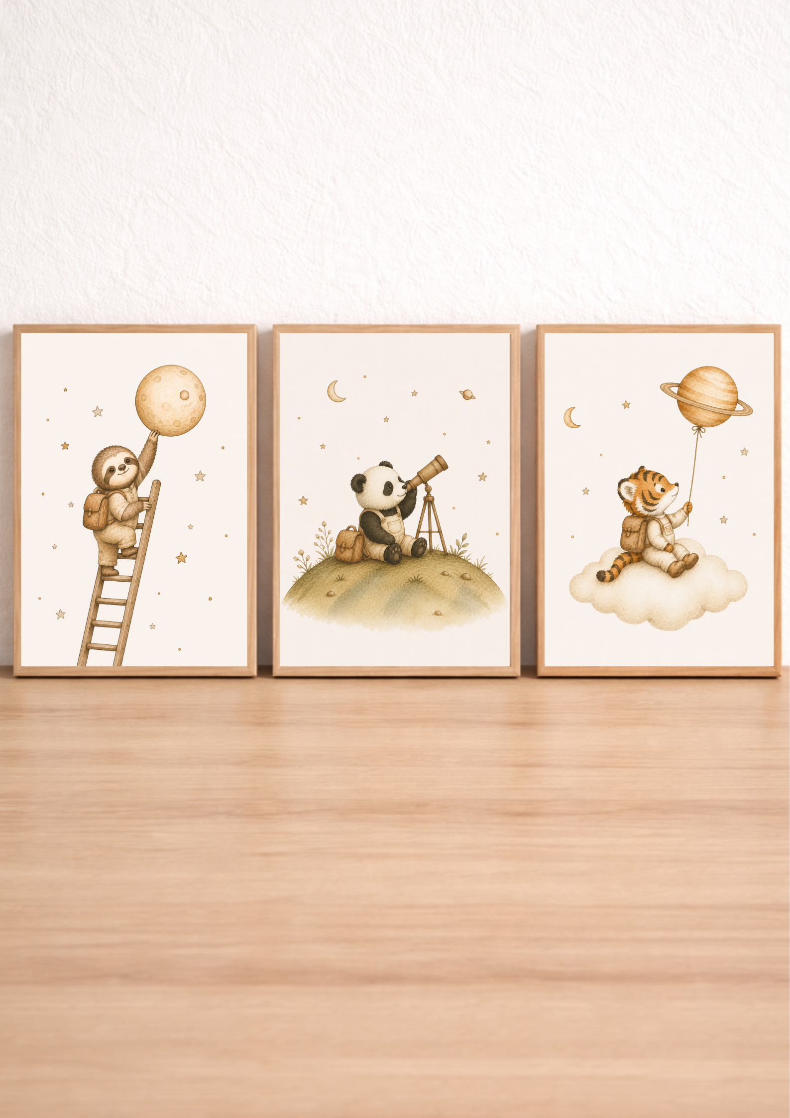 Collection Jungle des étoiles – Affiches chambre bébé jungle et espace