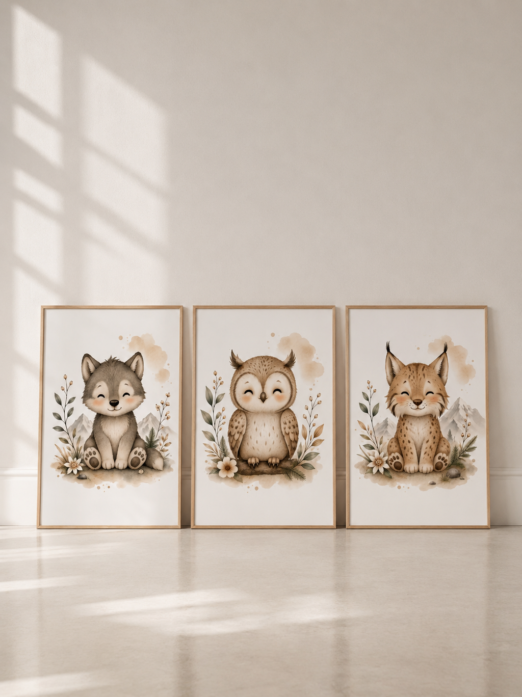 Tendresse des Montagnes – Affiches chambre bébé animaux de montagne