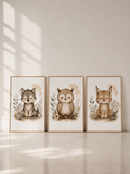 Tendresse des Montagnes – Affiches chambre bébé animaux de montagne