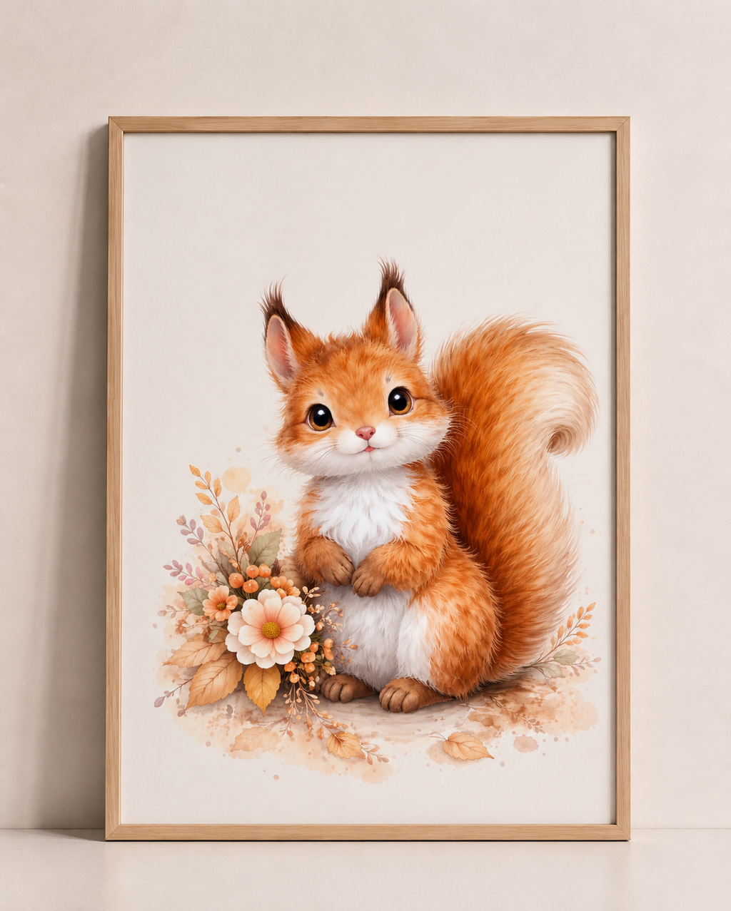 Affiches animaux forêt pour chambre bébé – Collection fleurie
