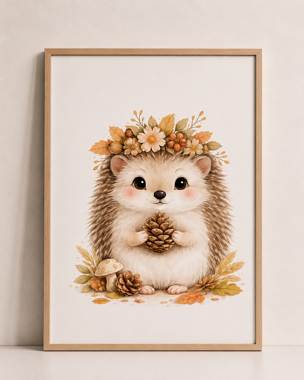 Trio d’affiches animaux forêt pour chambre bébé – renard, lapin et hérisson