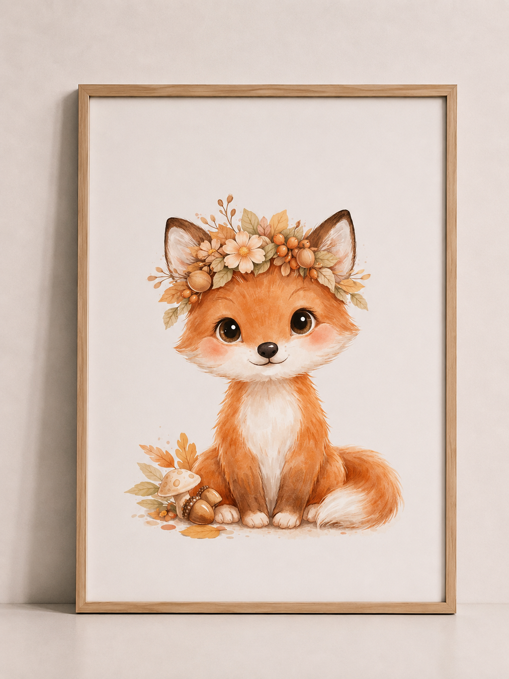 Trio d’affiches animaux forêt pour chambre bébé – renard, lapin et hérisson