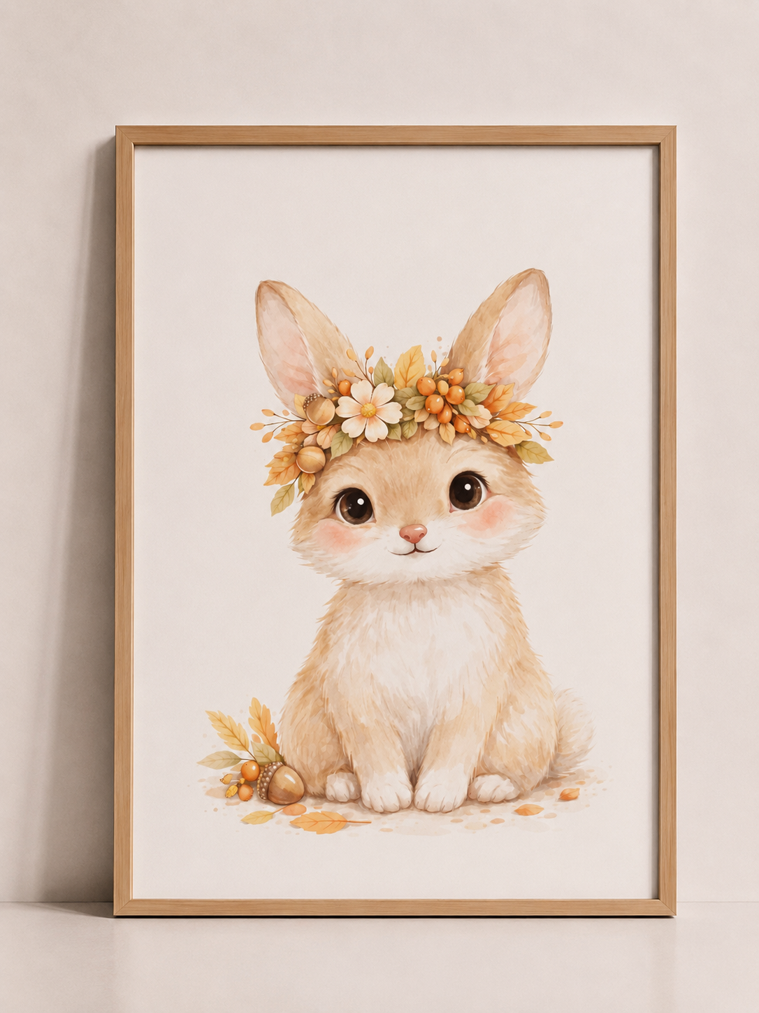 Trio d’affiches animaux forêt pour chambre bébé – renard, lapin et hérisson