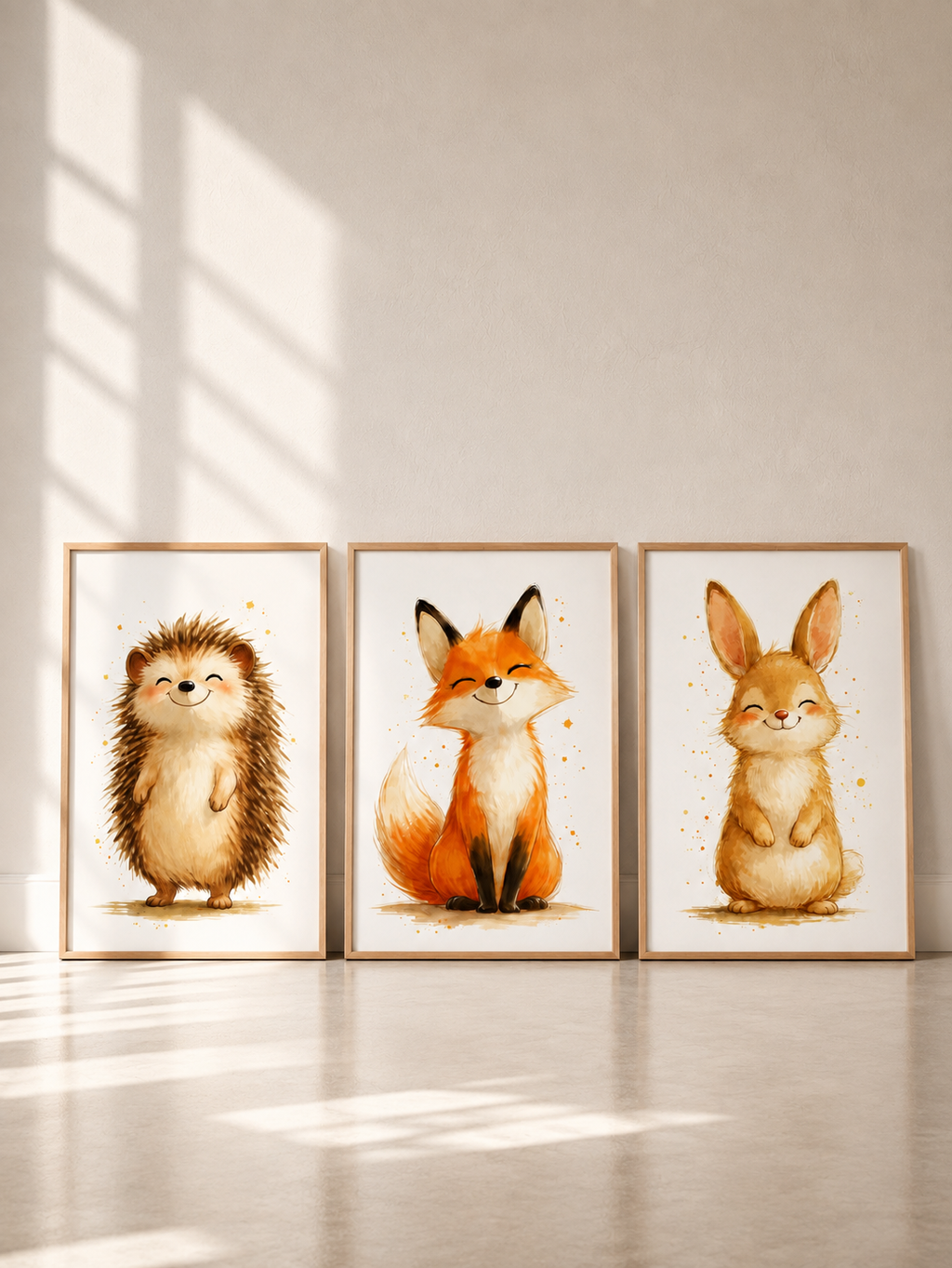 Affiches chambre enfant animaux mignons et doux