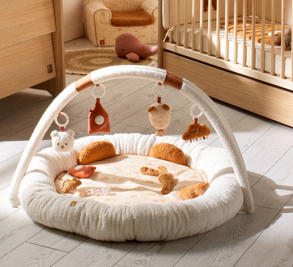 Tapis d'éveil ours en bouclette beige - ORSINO